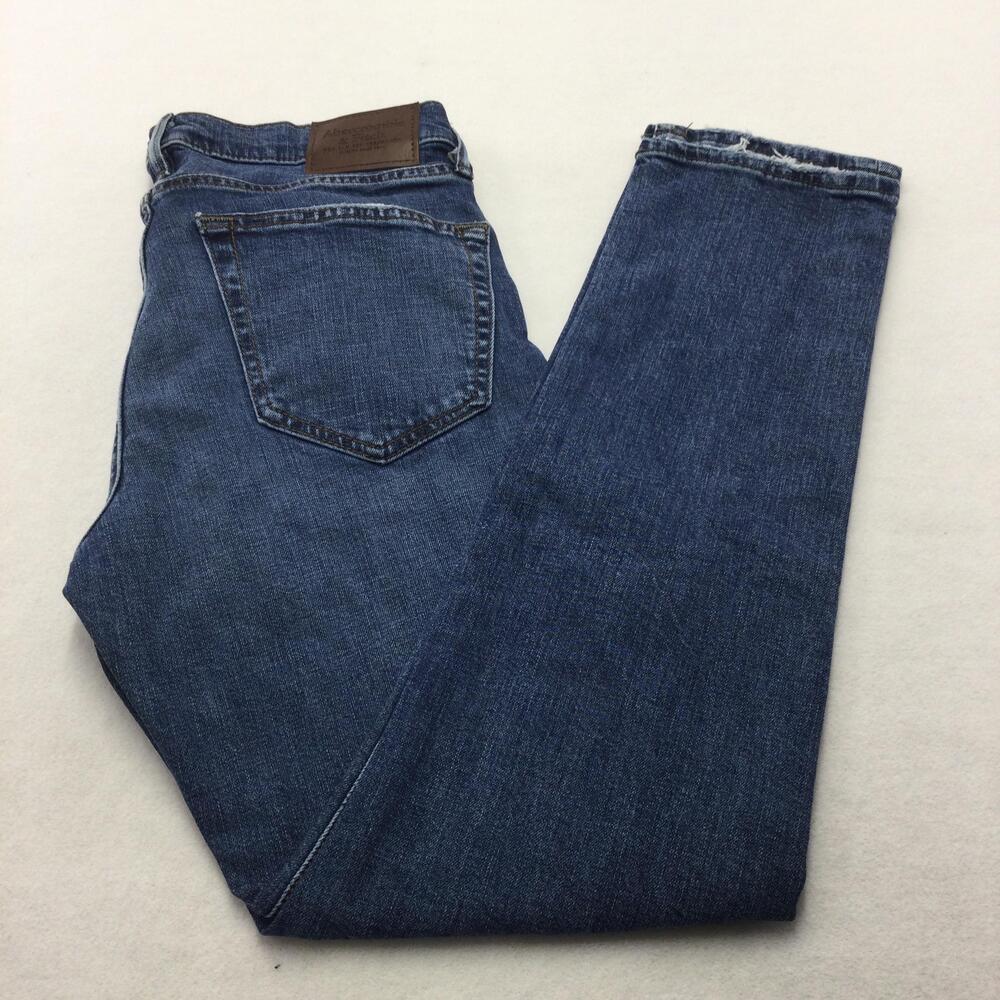 Abercrombie & Fitch Rustin Athletic Skinny Jeans Mens 29x30 Distressed Stretch